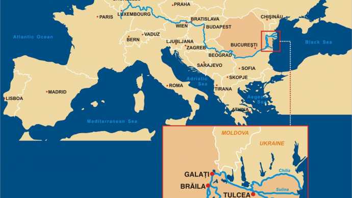 harta regiune galati - europa